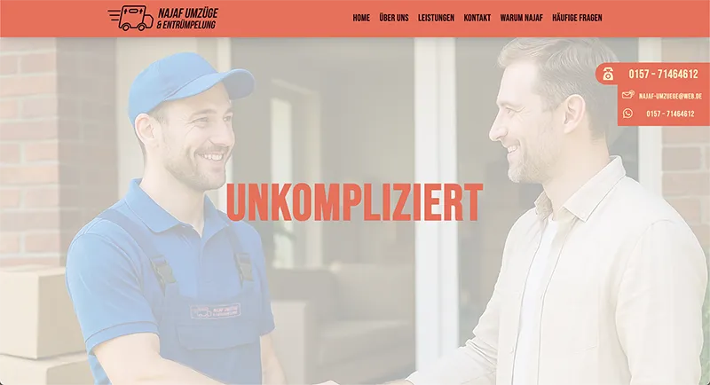 willi jeschar najaf-umzuege.de desktop webdesign konzept